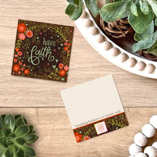 信かわいらし信フローラインスパイアハートの親切カード スクエア名刺