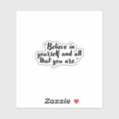 「信じあなた自身と全ての存在において」 シール (シート)