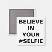 信じおもしろい#Selfie マグネット (正面/裏面)