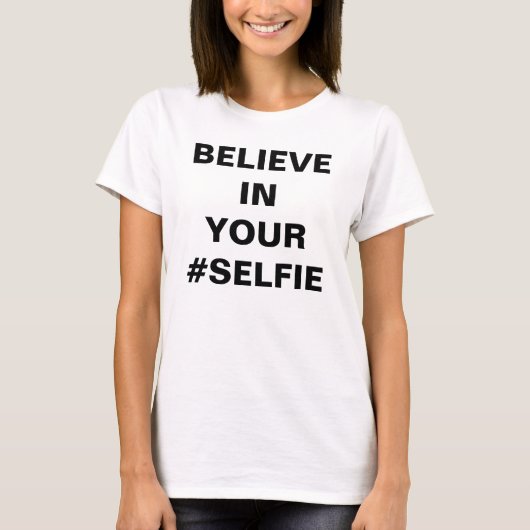 信じおもしろい#Selfie Tシャツ (正面)