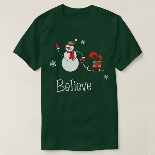 信じおもしろいSanta Christmas T-shirt Boy Girl Holi Tシャツ (デザイン正面)