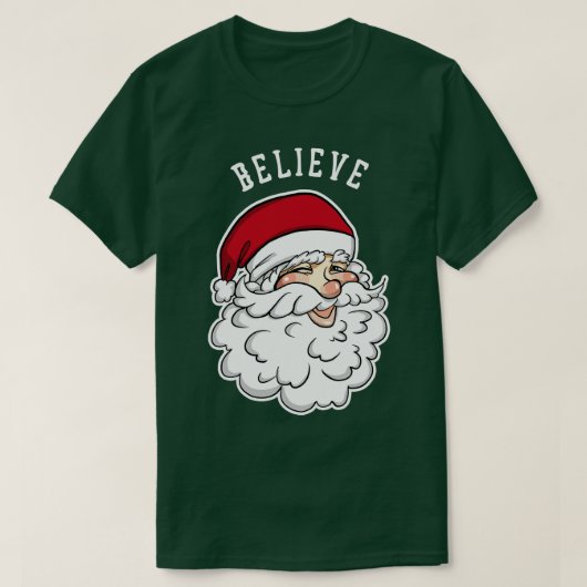 信じおもしろいSanta Christmas T-shirt Boy Girl Holi Tシャツ (デザイン正面)