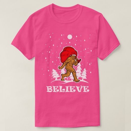 信じおもしろいSanta Christmas T-shirt Holiday Gift Tシャツ (デザイン正面)
