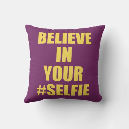信じお使いの#Selfieおもしろいノベルティ クッション (裏面)