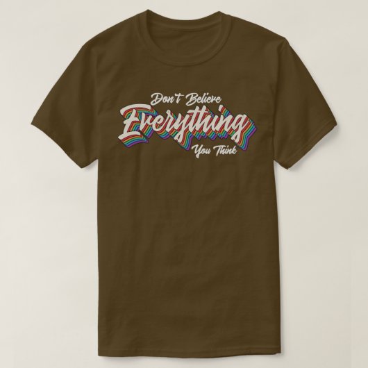 信じお前ら考えん Tシャツ (デザイン正面)
