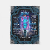 信じお母さ素晴らしんの息子への贈り物 フリースブランケット (正面)