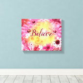 信じお洒落フローラ キャンバスプリント (インサイチュ (ウッドフロア))