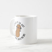 信じから食い物の塊を引き裂く コーヒーマグカップ (正面左)