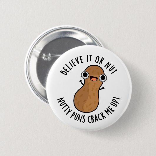 信じから食い物の塊を引き裂く 缶バッジ (正面&裏面)