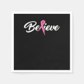 信じがん生存者と認識度贈与 スタンダードカクテルナプキン (正面)