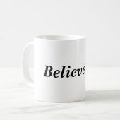 信じだ!引用文ホワイトマグ コーヒーマグカップ (正面左)