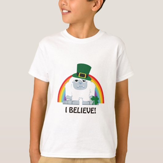 信じてる！コロボックル・イエティ Tシャツ (正面)