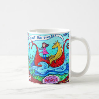 信じて下さい + プロセスコーヒー・マグを信頼して下さい コーヒーマグカップ