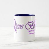 信じて下さい"紫色のマグ"を ツートーンマグカップ (中央)