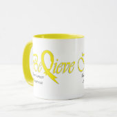 信じて下さい"黄色いマグ"を マグカップ (正面左)