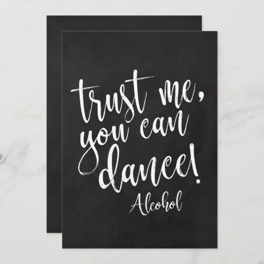 信じて、あなたがChalkboardのサインを踊手頃ることができる (正面/裏面)