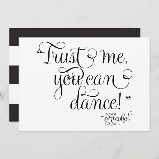 信じて、あなたは踊れる - アルコール , 結婚式 サイン, (正面/裏面)