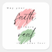 信じて |クリスチャンのステッカー |宗教 スクエアシール (正面)