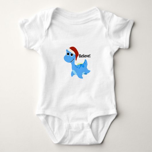 信じて!サンタネッシー ベビーボディスーツ (正面)