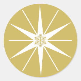 信じて スタイリッシュ エレガント ゴールド モダン ホリデー ラウンドシール