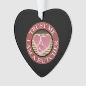 信じて、私は肉屋Tボーン オーナメント (正面)