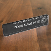 信じて、私は肉屋Tボーン デスクネームプレート (側面)