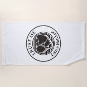 信じて、私は肉屋Tボーン ビーチタオル (正面)