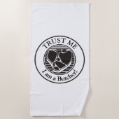 信じて、私は肉屋Tボーン ビーチタオル (正面)