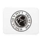 信じて、私は肉屋Tボーン マグネット (横)