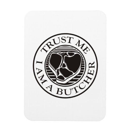 信じて、私は肉屋Tボーン マグネット (縦)