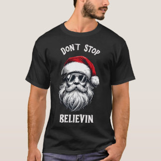 「信じなストップい」 – クリスマスTシャツデザイン Tシャツ