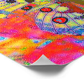 信じぶら下がったカラフル蝶のタペストリー ポスター (角)