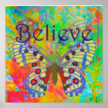 信じぶら下がったカラフル蝶のタペストリー