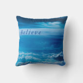 信じます上昇します居心地のよい呼吸して下さい クッション (裏面)