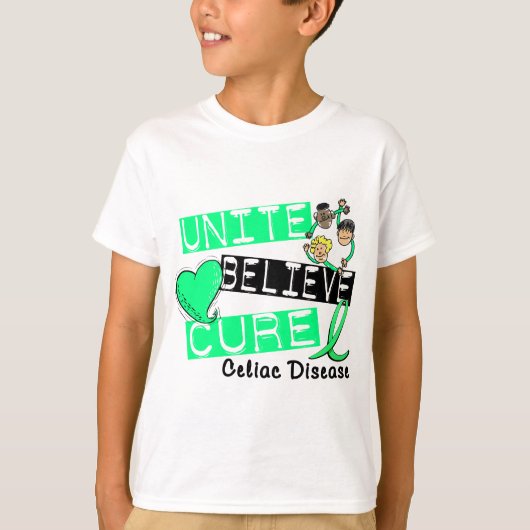信じます治療にCeliac病気を結合して下さい Tシャツ (正面)