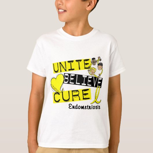 信じます治療の子宮内膜症を結合して下さい Tシャツ (正面)