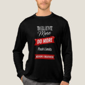 信じまで、より多くを行い、偉大さを達成する トライブレンドTシャツ (正面)