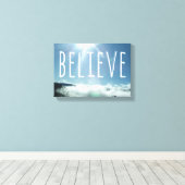 信じやる気を起こさせることわざ キャンバスプリント (インサイチュ (ウッドフロア))