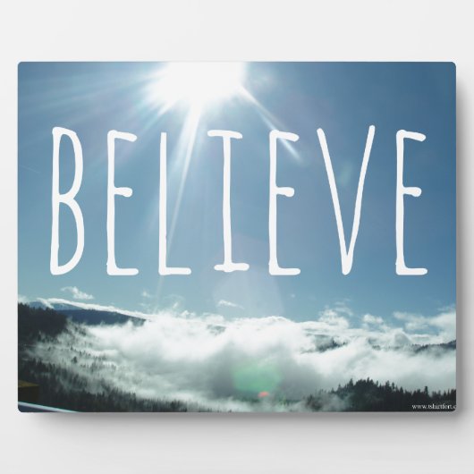 信じやる気を起こさせることわざ フォトプラーク (正面)