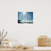 信じやる気を起こさせることわざ ポスター (キッチン)