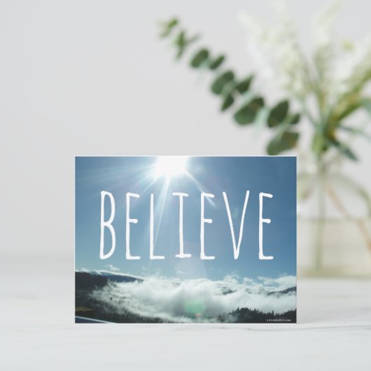 信じやる気を起こさせることわざ ポストカード (スタンド正面)