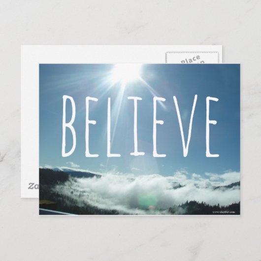 信じやる気を起こさせることわざ ポストカード (正面/裏面)