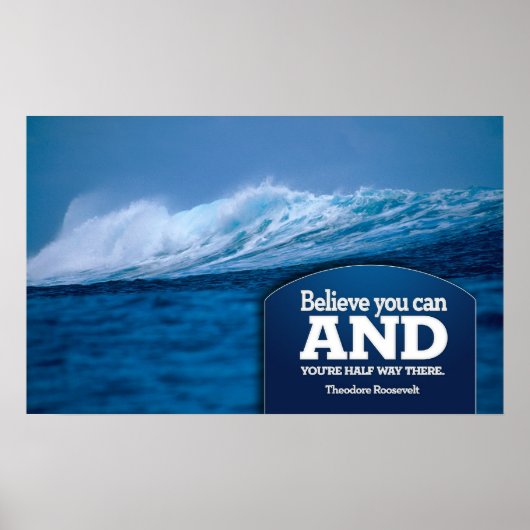 信じやる気を起こさせるポスタープリント ポスター (正面)