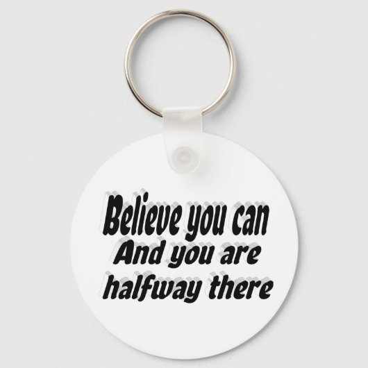 信じやる気を起こさせる引用文 キーホルダー (正面)