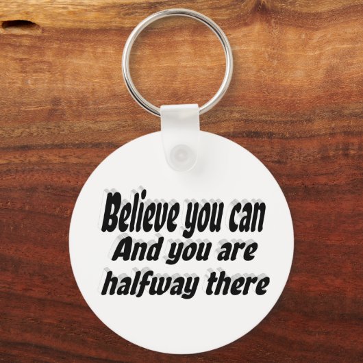 信じやる気を起こさせる引用文 キーホルダー (裏面)