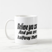 信じやる気を起こさせる引用文 コーヒーマグカップ (左)