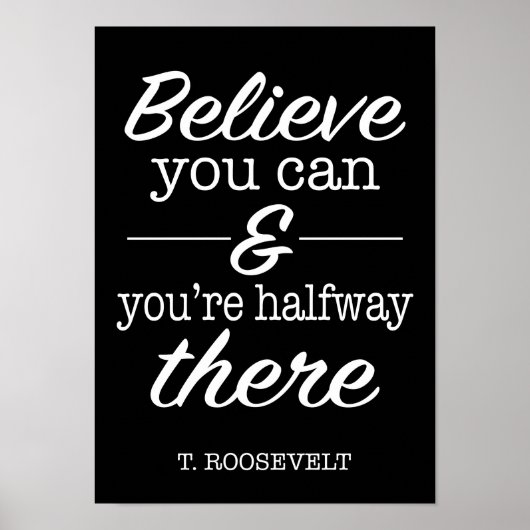 信じやる気を起こさせる引用文 ポスター (正面)