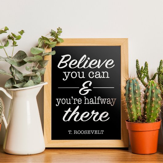 信じやる気を起こさせる引用文 ポスター