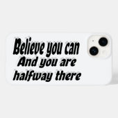 信じやる気を起こさせる引用文 Case-Mate iPhoneケース (裏面 (横))