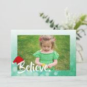 信じよう、ホリデー クリスマスの写真 シーズンカード (スタンド正面)